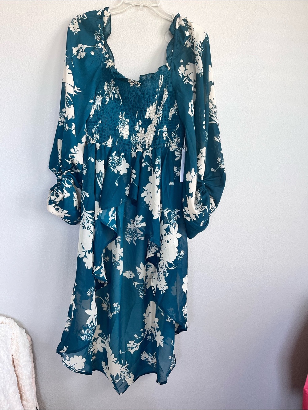 Live 4 Truth Teal and White Floral High-Low Dress